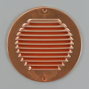 13-7015K Schoepenrooster, rond, koper, buis 150 mm koper
