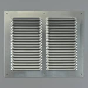 1L-3020 Schoepenrooster, aluminium, vlak, hoge doorlaat