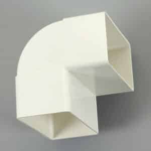 20K11-110 kanaal 110 x 55mm, bocht haaks wit