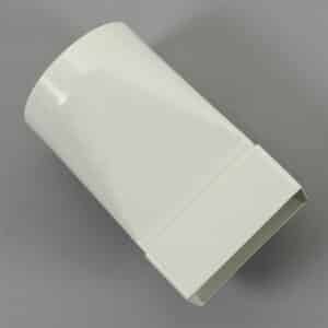 20K11-140 kanaal 110 x 55mm, verloop naar rond 100 mm wit