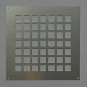 7-2525A Ventilatieplaat, aluminium mill-finish