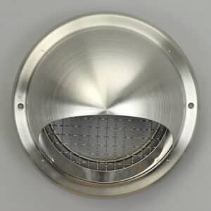 13-5516 Bolrooster, hoge doorlaat, rond, buis 160 mm RVS 304