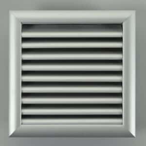 G8GZ-2020 Lamellenrooster, brandwerend, V-lamel licht aluminium, RAL 9022