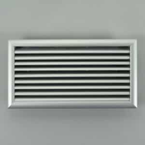G8GZ-4020 Lamellenrooster, brandwerend, V-lamel licht aluminium, RAL 9022