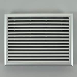 G8GZ-4030 Lamellenrooster, brandwerend, V-lamel licht aluminium, RAL 9022